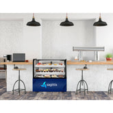 48 in. Refrigerated Bakery Display Case, Stainless Steel Frame, Curved Glass Front, 13 cu. ft. CDHF-14C. - Wrap